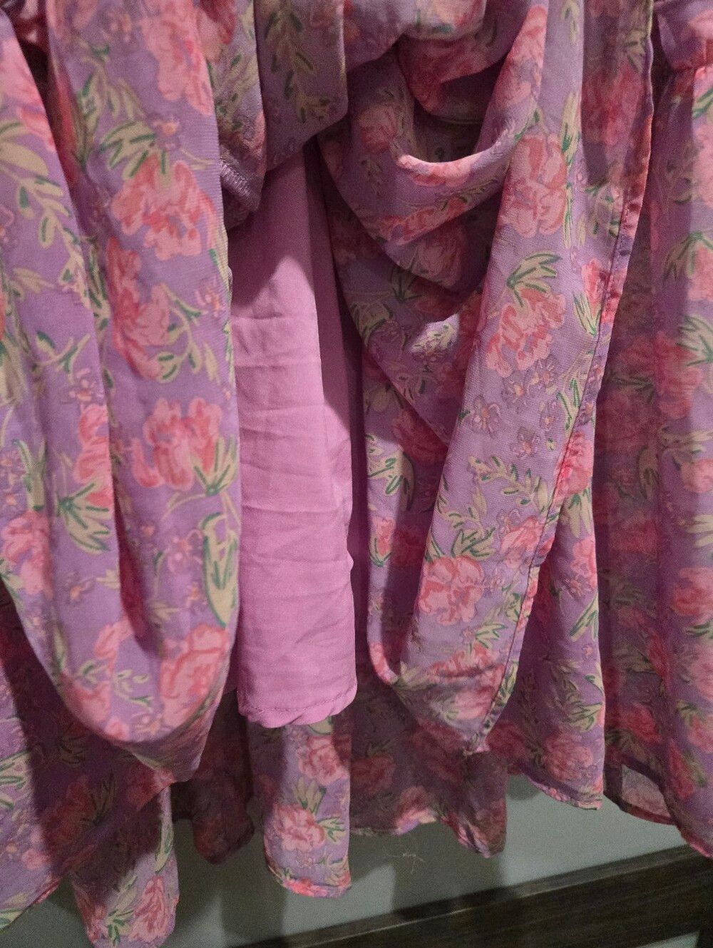 Ivy City Co. Lydia Dress Purple Pink Floral Tiered Size XXL - Picture 5 of 7